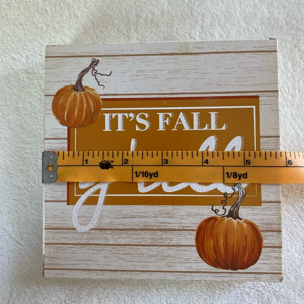 NWT Fall 3 Piece Bundle 2 Hanging Signs and 1 Shelf Sitter